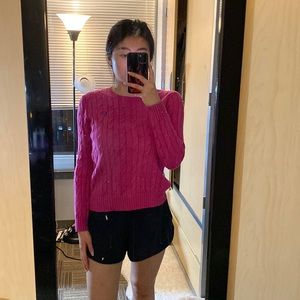 Pink polo sweater